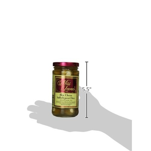 Miss Leones Stuffed Queen Olives, Bleu Cheese, 12-Ounce Jars P