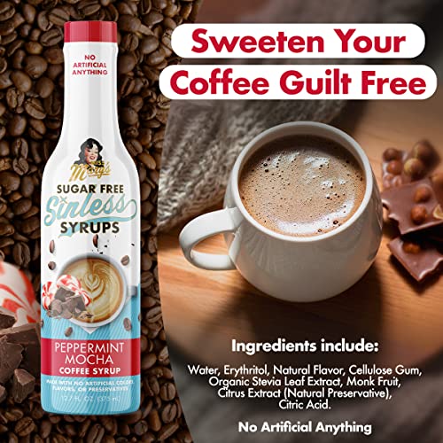 Sugar Free Peppermint Mocha Sinless Syrup - Sugar Free, No Artif...