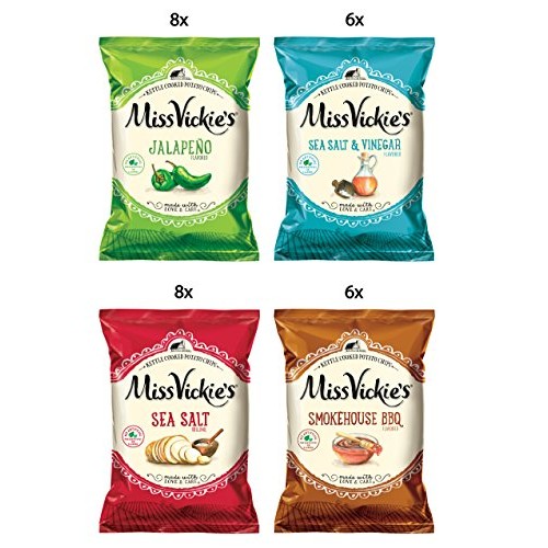Miss Vickies Kettle Cooked Potato Chip Variety Pack, 28 Count