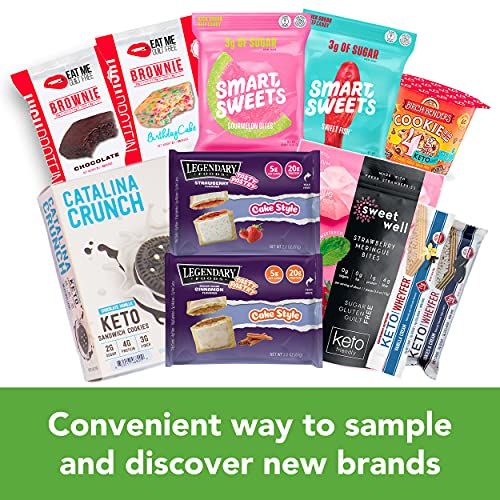 Low Carb Snack Box - Keto Friendly &Amp; Low Sugar Bars, Brownies, P