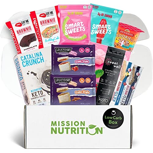 Low Carb Snack Box - Keto Friendly &Amp; Low Sugar Bars, Brownies, P