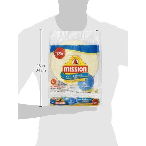 Mission Low Carb Soft Taco Flour Tortillas 12Oz./8 Ct. Pack Of