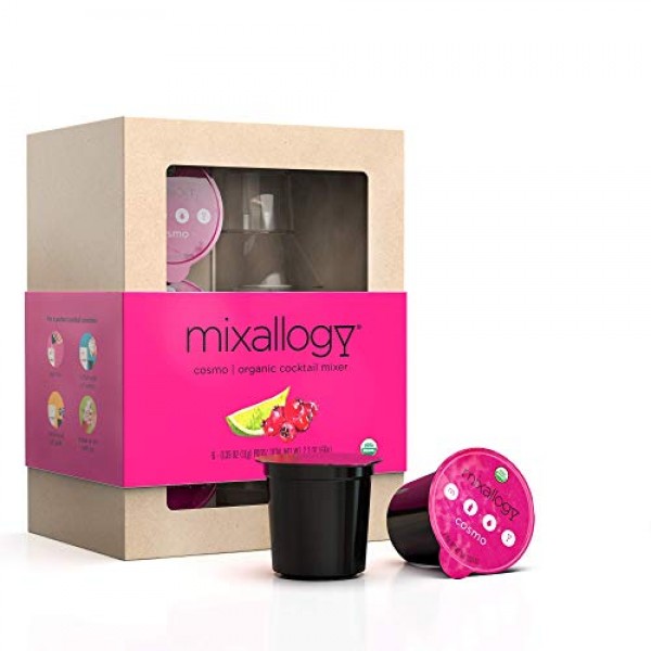 mixallogy Cosmo Powdered Cocktail Mix & Mini Shaker Set - 6 Serv...