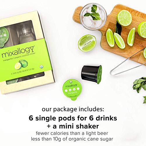 Mixallogy Powdered Margarita Cocktail Mix &Amp; Mini Shaker Set - 6