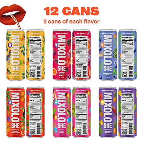 MIXOLOSHE | 12-Pack | Variety Flavors | Non-Alcoholic Cocktail |...