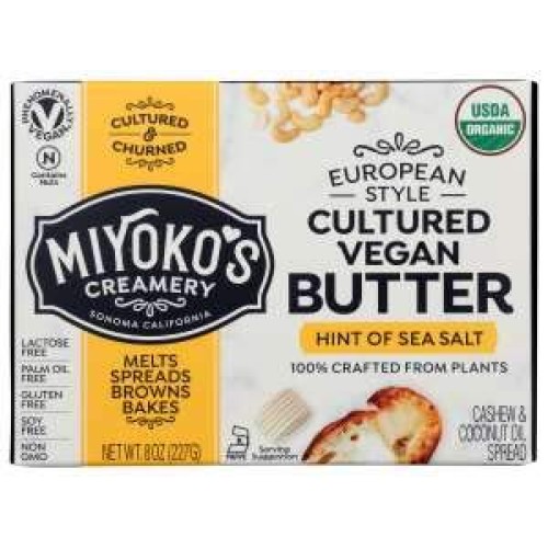 Miyokos Creamery Organic European Cultured Vegan Butter 8 Ounce