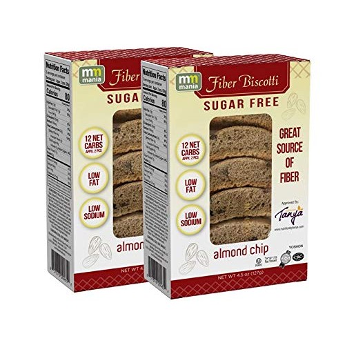 Sugar Free Fiber Biscotti Almond Chip 12 Net Carbs 80 Cal Per Se