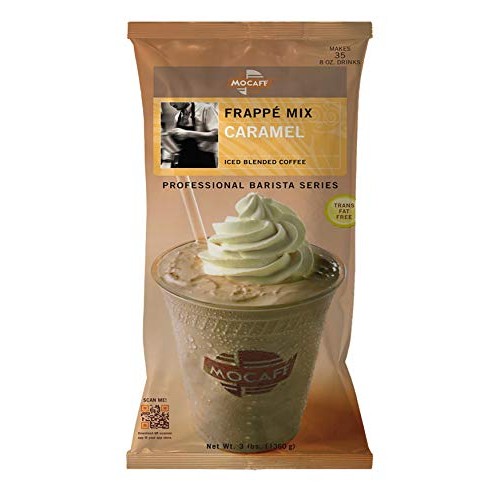 Mocafe Frappe Caramel Ice Blended Coffee, 3-Pound Bag Instant Fr