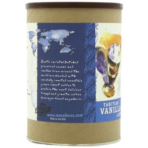 Mocafe Frappe Tahitian Vanilla Latte, Ice Blended Coffee, 3-Poun