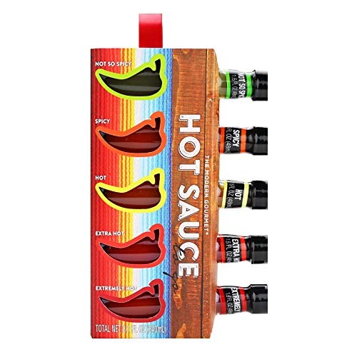 Thoughtfully Gifts, Hot Sauces To Go, Home Edition, Set Of 5 Uni