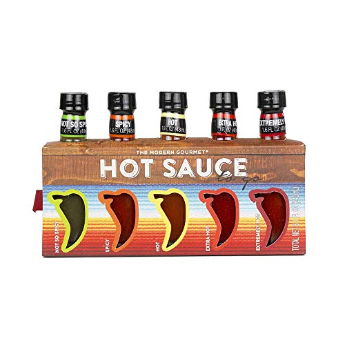Thoughtfully Gifts, Hot Sauces To Go, Home Edition, Set Of 5 Uni