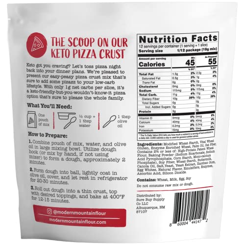 Keto Pizza Crust - Low Carb and Keto Friendly - Only 1g Net Carb...