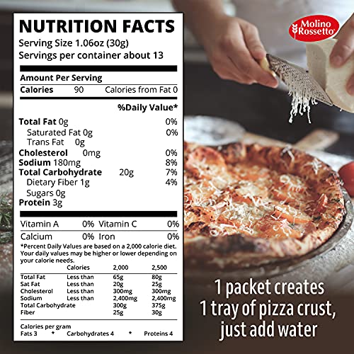 Molino Rossetto Pizza Dough Mix - Organic, Gourmet, Pizza Crust ...