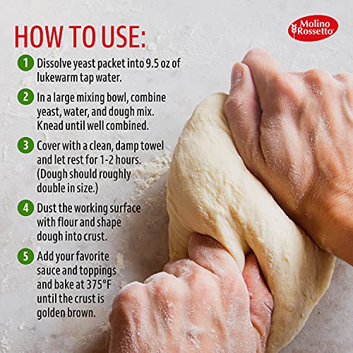 Molino Rossetto Pizza Dough Mix - Organic, Gourmet, Pizza Crust ...