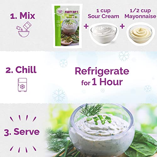 Molly and You Creamy Spinach and Dill Party Dip Mix Pack of 3 ...