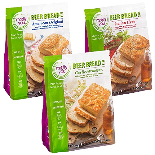 Molly &Amp; You Savory Beer Bread Mix Variety Pack Pack Of 3 - A Q
