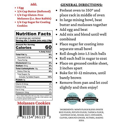 Soft Gluten Free Molasses Cookie Mix