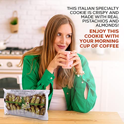 Monardo Pistacchio Almond Biscotti | Cantuccini with Pistacchio ...