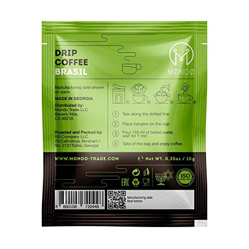 Mondo Single-Serve Pour Over Coffee Dripper, Medium Roast, 100%