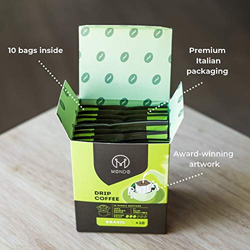 Mondo Single-Serve Pour Over Coffee Dripper, Medium Roast, 100%