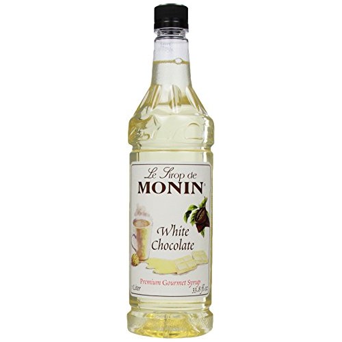 Monin Flavored Syrup, White Chocolate, 33.8-Ounce Plastic Bottle