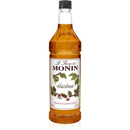 Monin Flavored Syrup, Hazelnut, 33.8-Ounce Plastic Bottle 1 Liter