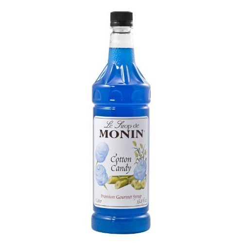 Monin Blue Cotton Candy Syrup 1 Ltr Plastic Bottle