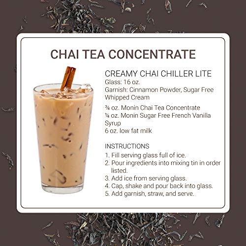 Monin - Chai Tea Concentrate, Spiced Green Tea Flavor, Natural F