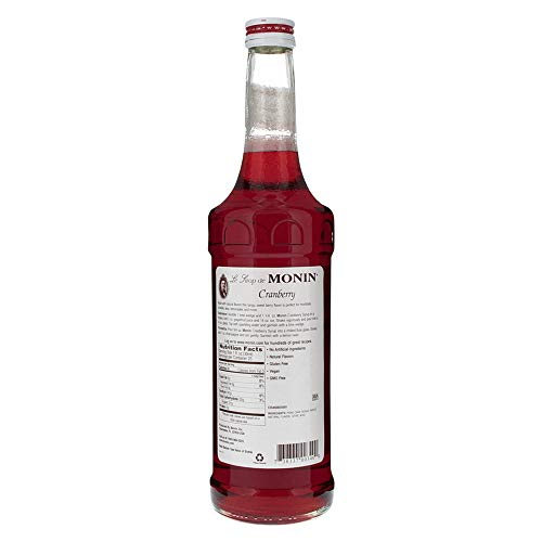Monin - Cranberry Syrup, Tangy And Sweet Berry Flavor, Natural F