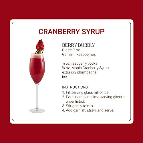Monin - Cranberry Syrup, Tangy And Sweet Berry Flavor, Natural F