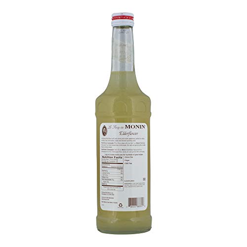 Monin - Elderflower Syrup, Delicate Scent With Floral Sweetness,