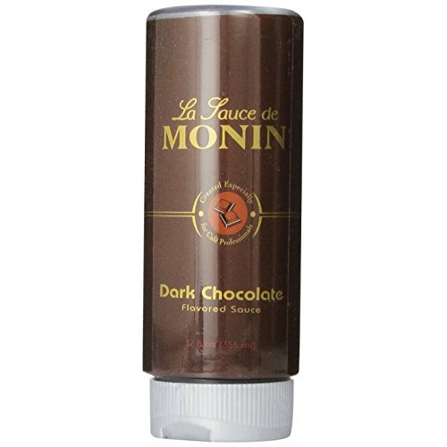 Monin Flavored Sauce, Dark Chocolate, 12-Ounce Bottles Pack Of 6