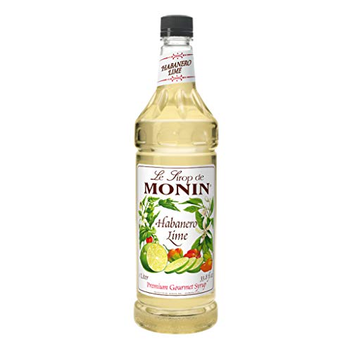 Monin Flavored Syrup, Habanero Lime, 33.8-Ounce Plastic Bottle