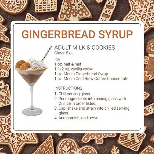 Monin - Gingerbread Syrup, Hint Of Nutmeg And Cinnamon, Natural
