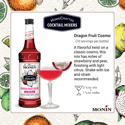 Monin - Homecrafted Dragon Fruit Cosmo Cocktail Mix, Ready-To-Us Monin - Homecrafted Dragon Fruit Cosmo Cocktail Mix, Ready-To-Us