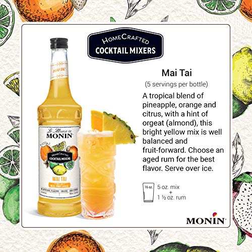Monin - Homecrafted Mai Tai Cocktail Mixer, Ready-To-Use Drink M