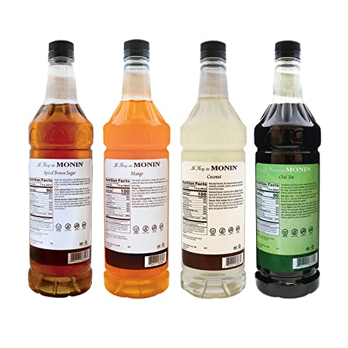 Monin - Monin Boba Flavoring Set, Drink Syrup Variety Pack, A Si