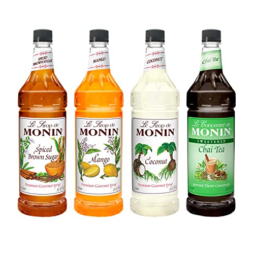Monin - Monin Boba Flavoring Set, Drink Syrup Variety Pack, A Si