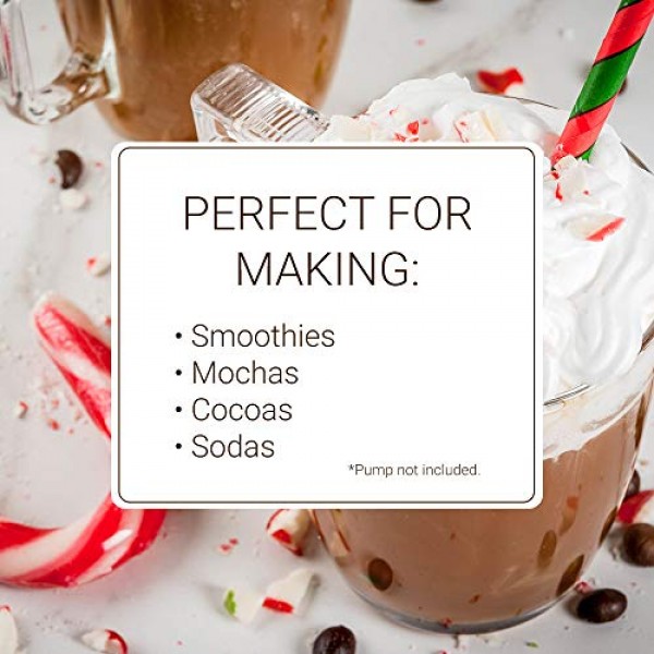 Monin - Peppermint Syrup, Cool Tingle Of Candy Cane, Natural Fla