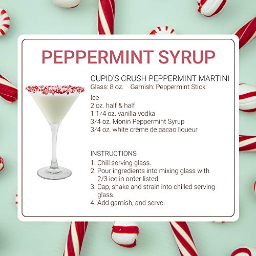 Monin - Peppermint Syrup, Cool Tingle Of Candy Cane, Natural Fla