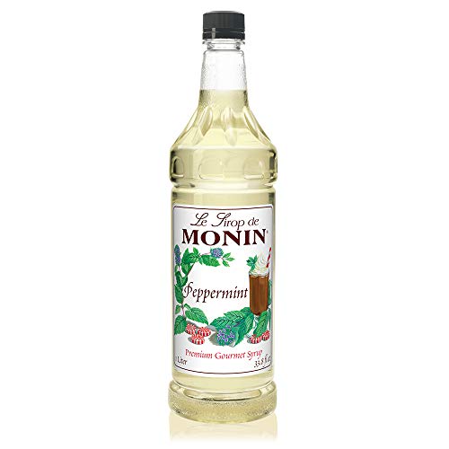 Monin - Peppermint Syrup, Cool Tingle Of Candy Cane, Natural Fla