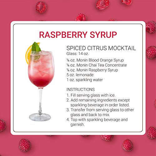Monin - Raspberry Syrup, Sweet And Tart, Great For Cocktails And