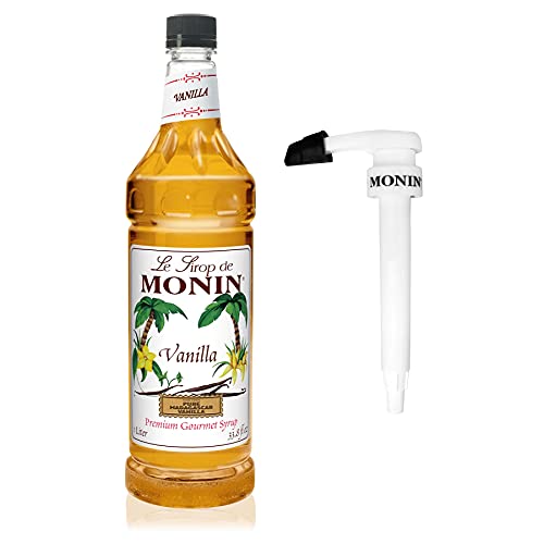 Monin - Vanilla Syrup With Monin Bpa Free Pump, Boxed, Versatile