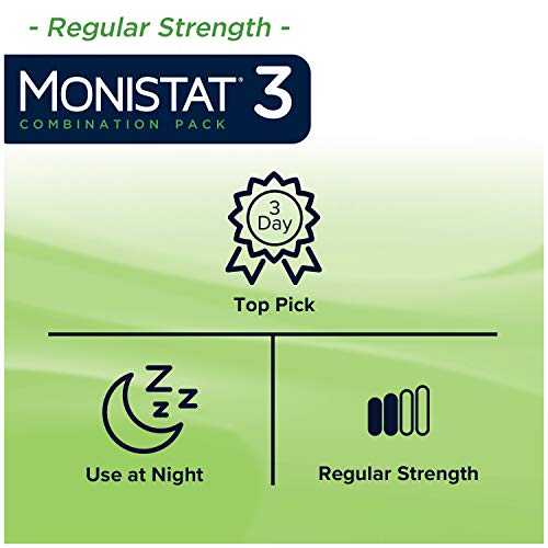 Monistat 3-Day Yeast Infection Treatment Suppositories + Itch Re