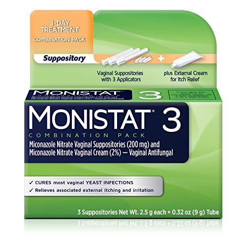 Monistat 3-Day Yeast Infection Treatment Suppositories + Itch Re