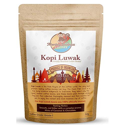 Monkey Business Coffee - Wild Kopi Luwak Coffee Whole Beans - Et