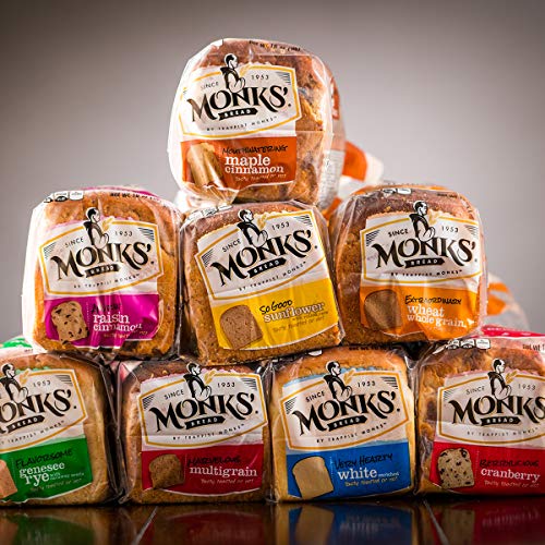 Monks White Bread 3 Loaf Bundle 3 X 1Lb. Loaves