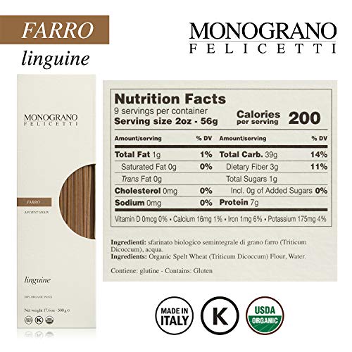 Organic Farro Linguine Pasta By Selezioni Monograno Pasta By Fel
