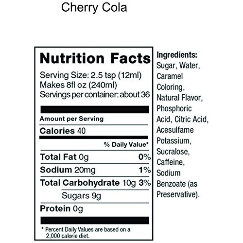 Sodastream 14.8 Fl Ounce Cherry Cola Syrup- Twin Pack Value Bundle