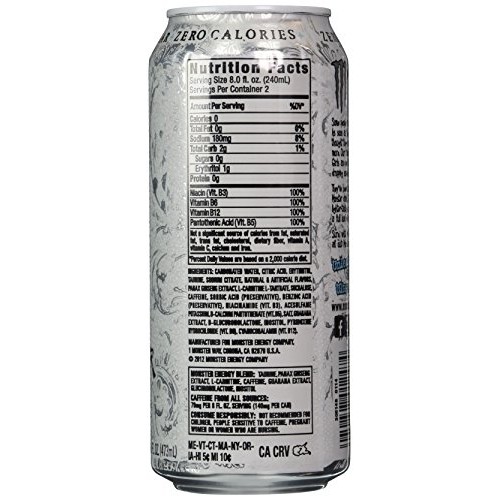 Monster Zero Ultra Energy Drink, 24 Count
